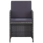 vidaXL Set da Pranzo da Giardino 9 pz e Cuscini Polyrattan Antracite vidaXL Set da Pranzo da Giardino 9 pz e Cuscini Polyrattan Antracite