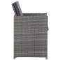 vidaXL Set da Pranzo da Giardino 9 pz e Cuscini Polyrattan Antracite vidaXL Set da Pranzo da Giardino 9 pz e Cuscini Polyrattan Antracite
