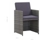 vidaXL Set da Pranzo da Giardino 9 pz e Cuscini Polyrattan Antracite vidaXL Set da Pranzo da Giardino 9 pz e Cuscini Polyrattan Antracite