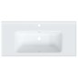 vidaXL Lavandino da Bagno Bianco 100x48x19,5 cm Rettangolare Ceramica
