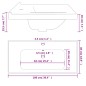 vidaXL Lavandino da Bagno Bianco 100x48x19,5 cm Rettangolare Ceramica