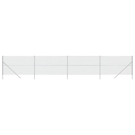 vidaXL Recinzione a Rete Argento 2,2x10 m