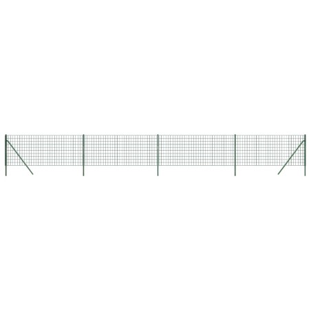 vidaXL Recinzione Metallica Verde 1x10 m in Acciaio Zincato