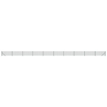 vidaXL Recinzione Metallica con Flangia Verde 0,8x25 m