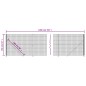 vidaXL Recinzione Metallica con Flangia Antracite 1,6x10 m vidaXL Recinzione Metallica con Flangia Antracite 1,6x10 m