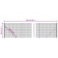 vidaXL Recinzione Metallica con Flangia Antracite 2x25 m