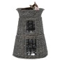 vidaXL Ceste Gatti con Cuscini Grigio 3pz 47x34x60cm Salice Naturale vidaXL Ceste Gatti con Cuscini Grigio 3pz 47x34x60cm Salice Naturale