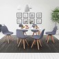 vidaXL 7 Pz Set Tavolo e Sedie Sala da Pranzo Bianco e Grigio Chiaro vidaXL 7 Pz Set Tavolo e Sedie Sala da Pranzo Bianco e Grigio Chiaro