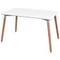vidaXL 7 Pz Set Tavolo e Sedie Sala da Pranzo Bianco e Grigio Chiaro vidaXL 7 Pz Set Tavolo e Sedie Sala da Pranzo Bianco e Grigio Chiaro