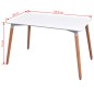 vidaXL 7 Pz Set Tavolo e Sedie Sala da Pranzo Bianco e Grigio Chiaro vidaXL 7 Pz Set Tavolo e Sedie Sala da Pranzo Bianco e Grigio Chiaro