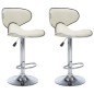 323647 vidaXL Bar Stools 2 pcs Cream Faux Leather