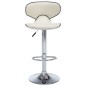 323647 vidaXL Bar Stools 2 pcs Cream Faux Leather