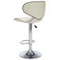 323647 vidaXL Bar Stools 2 pcs Cream Faux Leather
