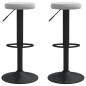 vidaXL Sgabelli da Bar 2 pz Grigio Chiaro in Velluto vidaXL Sgabelli da Bar 2 pz Grigio Chiaro in Velluto