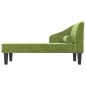 vidaXL Sdraio con Capezzale Verde Chiaro in Velluto vidaXL Sdraio con Capezzale Verde Chiaro in Velluto