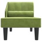 vidaXL Sdraio con Capezzale Verde Chiaro in Velluto vidaXL Sdraio con Capezzale Verde Chiaro in Velluto