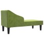 vidaXL Sdraio con Capezzale Verde Chiaro in Velluto vidaXL Sdraio con Capezzale Verde Chiaro in Velluto