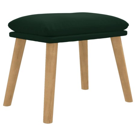 vidaXL Poggiapiedi Verde Scuro 45x29,5x35 cm in Velluto