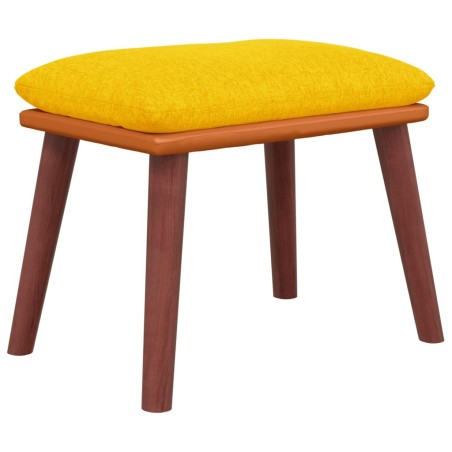 vidaXL Poggiapiedi Giallo Senape 45x29,5x35 cm in Tessuto e Similpelle