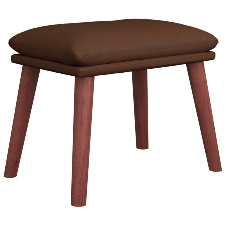 vidaXL Poggiapiedi Marrone 45x29,5x35 cm in Similpelle