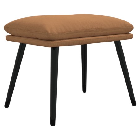 vidaXL Poggiapiedi Tortora 45x30x35 cm in Microfibra