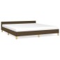 vidaXL Giroletto senza Materasso Marrone Scuro 180x200 cm Tessuto vidaXL Giroletto senza Materasso Marrone Scuro 180x200 cm Tessuto