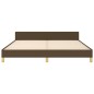 vidaXL Giroletto senza Materasso Marrone Scuro 180x200 cm Tessuto vidaXL Giroletto senza Materasso Marrone Scuro 180x200 cm Tessuto