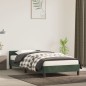 vidaXL Giroletto con Testiera Verde Scuro 90x190 cm in Velluto