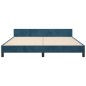 vidaXL Giroletto senza Materasso Blu Scuro 180x200 cm in Velluto vidaXL Giroletto senza Materasso Blu Scuro 180x200 cm in Velluto