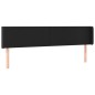 Testiera ad Orecchio Nera 183x16x78/88 cm in Similpelle