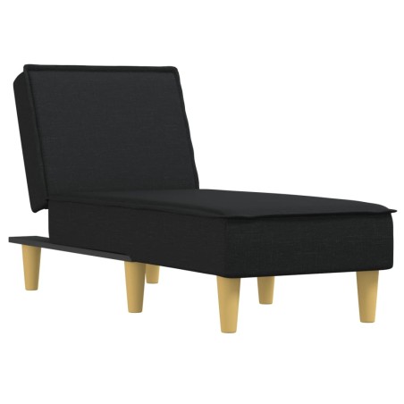 vidaXL Chaise Longue in Tessuto Nero