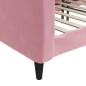 vidaXL Letto da Giorno Rosa 80x200 cm in Velluto vidaXL Letto da Giorno Rosa 80x200 cm in Velluto