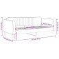 vidaXL Letto da Giorno Rosa 80x200 cm in Velluto vidaXL Letto da Giorno Rosa 80x200 cm in Velluto