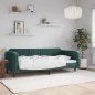 vidaXL Letto da Giorno Verde Scuro 100x200 cm in Velluto vidaXL Letto da Giorno Verde Scuro 100x200 cm in Velluto