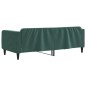 vidaXL Letto da Giorno Verde Scuro 100x200 cm in Velluto vidaXL Letto da Giorno Verde Scuro 100x200 cm in Velluto