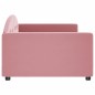 vidaXL Letto da Giorno Rosa 100x200 cm in Velluto vidaXL Letto da Giorno Rosa 100x200 cm in Velluto