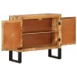 vidaXL Credenza 80x30x71 cm in Legno Grezzo Massello Mango e Metallo vidaXL Credenza 80x30x71 cm in Legno Grezzo Massello Mango e Metallo