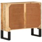 vidaXL Credenza 80x30x71 cm in Legno Grezzo Massello Mango e Metallo vidaXL Credenza 80x30x71 cm in Legno Grezzo Massello Mango e Metallo
