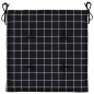 vidaXL Cuscini Sedia Giardino 6pz Motivo Quadri Nero 40x40x3cm Tessuto