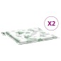 vidaXL Cuscini per Sedia 2 pz Motivo a Foglie 50x50x3 cm in Tessuto