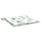 vidaXL Cuscini per Sedia 2 pz Motivo a Foglie 50x50x3 cm in Tessuto