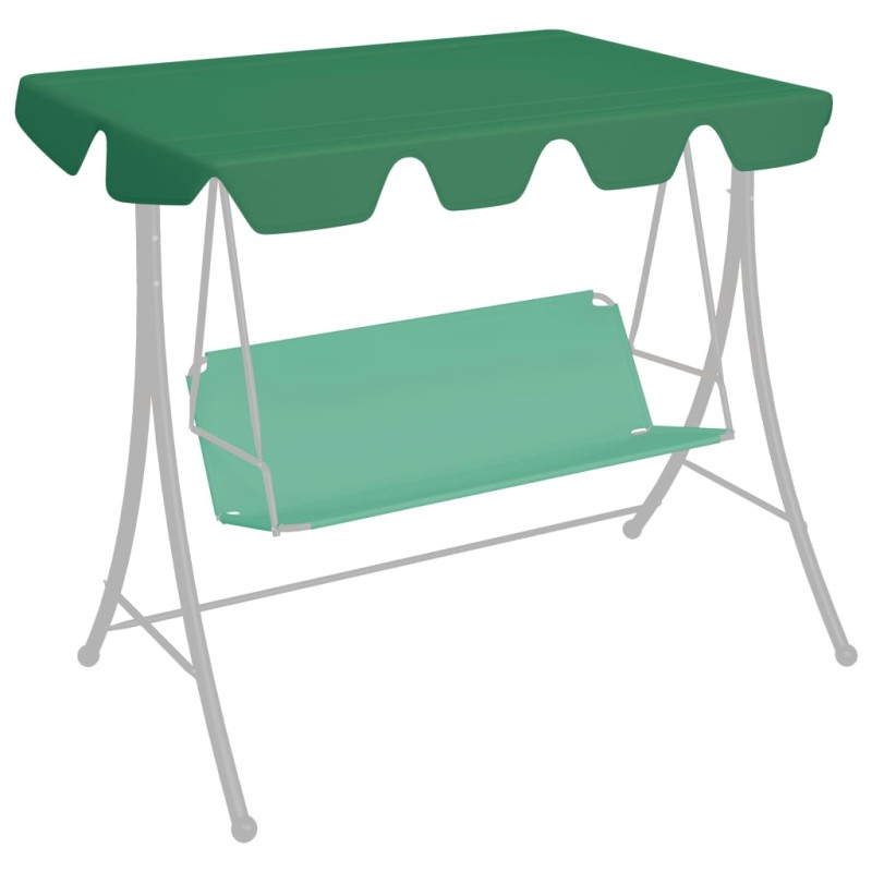 Baldacchino per Dondolo da Giardino Verde 150/130x70/105 cm Baldacchino per Dondolo da Giardino Verde 150/130x70/105 cm