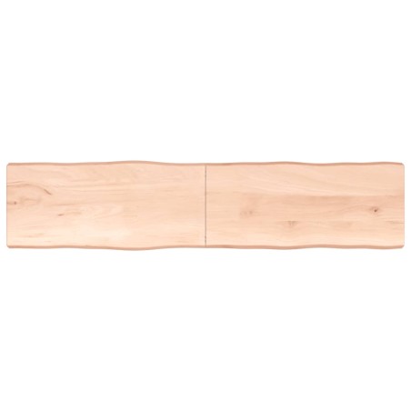 vidaXL Piano per Tavolo 220x50x(2-6) cm Rovere Non Trattato Bordi Vivi