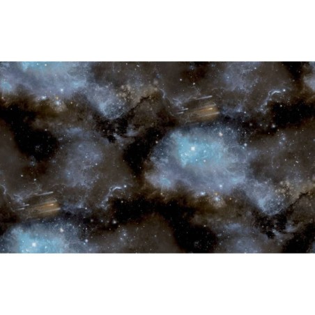 Good Vibes Carta da Parati Galaxy with Stars Blu e Nera