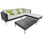 vidaXL Set Divani da Giardino 4 pz con Cuscini in Polyrattan Nero vidaXL Set Divani da Giardino 4 pz con Cuscini in Polyrattan Nero