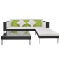 vidaXL Set Divani da Giardino 4 pz con Cuscini in Polyrattan Nero vidaXL Set Divani da Giardino 4 pz con Cuscini in Polyrattan Nero