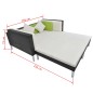 vidaXL Set Divani da Giardino 4 pz con Cuscini in Polyrattan Nero vidaXL Set Divani da Giardino 4 pz con Cuscini in Polyrattan Nero