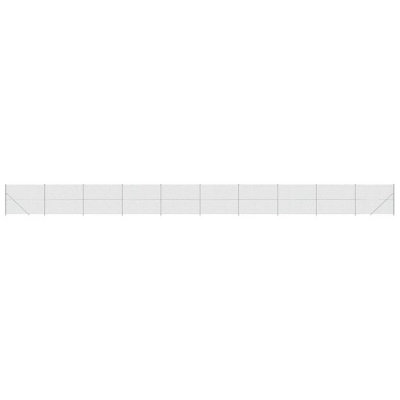 vidaXL Recinzione a Rete con Flangia Argento 2x25 m