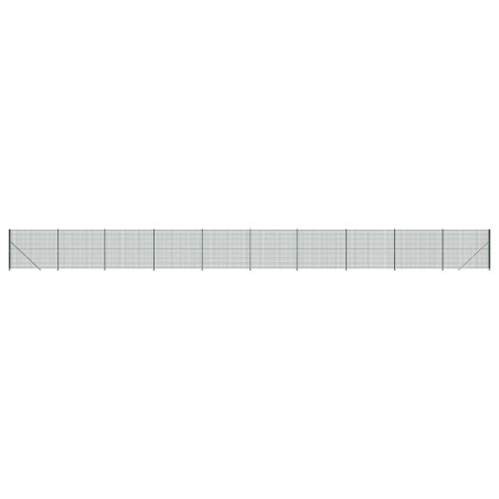 vidaXL Recinzione Metallica con Flangia Verde 2x25 m