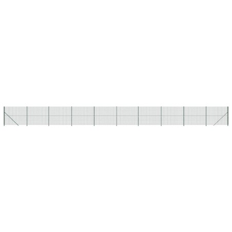 vidaXL Recinzione Metallica con Flangia Verde 2,2x25 m